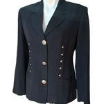 Versace Vintage 90’s Jeans Couture Black Wool Blazer, Sz 6 Photo 4