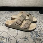 Birkenstock Arizona Shearling Desert Dust Gray Taupe Sandals Photo 4