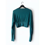 Urban Outfitters  Cropped V-Neckline Cardigan Women's Medium Teal Photo 3