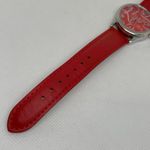 USPS women’s watch love USA silver tone 32mm quartz red tone leather running Photo 4