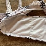 Snake Print Black and White Bikini Top Size Small Photo 3