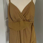 Studio 1940 VINTAGE GOLD GLITTERY STUDIO‎ 1940 RUFFLE CAMI TANK TOP Photo 0