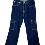 Vintage Y2K style Watch LA dark wash cargo mid rise wide leg Jean Blue Size 6 Photo 0