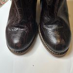 Charles David  Embossed Leather brown Faux Fur Brown Boots 6 1/2 Photo 9