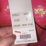 Ashley Lauren  Neon Pink Sequin Dress Style 445 Size 2 Photo 3