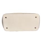 Henri Bendel  Ivory Saffiano Leather Convertible Crossbody Satchel Photo 4