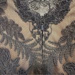 Tadashi Shoji  Zuri Black Lace Illusion Sheath Dress Size 4 Photo 2