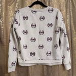 PINK - Victoria's Secret  Light Heather Gray Logo Crest Pullover Sweater Small Photo 1