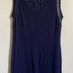 Staring At Stars 🌞 Anthropologie Navy Mesh Lace Sleeveless Mini Dress #P Photo 0