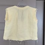 Karlie  SEMI CROPPED GAUZEY BUTTER YELLOW BLOUSE SMALL Photo 3