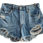 Levi's VTG  501 Distressed Cutoff Denim Jean Shorts Button Fly Y2K‎ High Rise 30 Photo 0