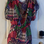 Xhilaration Women's Multicolor Sheer Elastic Waist Summer Swim Cover Up OSFM Photo 0