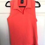 Nike Neon Orange Dri-FIT Flex Ace Sleeveless Golf Collared Tank Top Size S Photo 2
