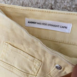 Tribal sz 2 yellow audrey 70s mid‎ rise straight capri pants NWT Photo 7