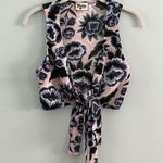 Show Me Your Mumu The Conga Baja Bloom Crinkle Stretch Pink V-Neck Wrap Top Photo 3