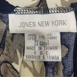 Jones New York fall floral maxi pleated skirt vintage Y2K navy brown 14 Photo 5