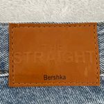 Bershka High Waist Straight Leg Denim Jeans Blue 100% Cotton Size 00 NWT Y2K Photo 7