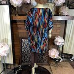 Emma & Michele  BLUE & TAN PRINT LONG KNIT TUNIC (XL) Photo 3