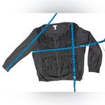 Chico's  Women's Cardigan Sweater Size 1 Taupe Camel color Embellished Beaded Photo 11