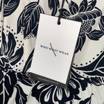 Who What Wear dress midi black white floral tropical NEW small Photo 4