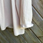 Loft  Soft Blush Ruffle Blouse long sleeve pale pink size medium Photo 2