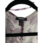 Torrid  Womens Kimono Wrap Cardigan Size 1/2 Purple Tie Dye Washed Cocoon Open Photo 2