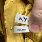 Loft yellow skinny crop jeans raw hem size 28/6 Photo 4