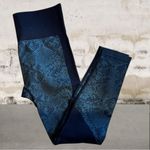 Joy Lab Blue Jacquard Snake Seamless Leggings Size Medium Photo 2
