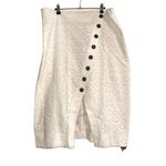 Tanya Taylor NWT Azalea Button Front White Eyelet Linen Skirt 16 Photo 2