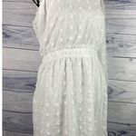 Pink Lily  One Shoulder Dress Women Size M White Side Zip Long Sheer Sleeve Photo 0