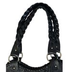 Fendi Vintage  Black Pebbled Leather Spy Bag Purse Braided Handles Handbag Photo 3