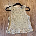 Banana Republic  x mad men shimmer lace cropped top xs Photo 6