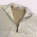 Tahari  cream pullover quarter zipped suede textured sweater​​​​​​​​​​ Photo 6