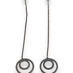 Saks 5th Avenue VTG Oroclone sterling silver Long Swing Pierced Earrings Photo 0