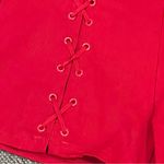 Spirit  red side lace up shorts XL back zipper stretchy Photo 2