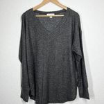 Treasure & Bond  Medium M Soft Knit V-Neck Pullover Sweater Dark Gray New Photo 0
