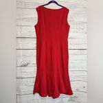 Elegant Red Sleeveless Midi Dress Size L Photo 1