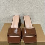 Brown Heeled Mules Size 11 Photo 1