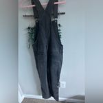 Driftwood NWT  Denim Brady Boyfriend Overalls- Black Distressed Burgundy Cherokee Photo 8