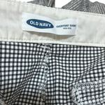 Old Navy Womens Everyday Short 14 Black Gingham High Rise Seersucker Preppy Photo 1