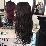 Wig Swisslace Human hair Blende Brown Long Curls Photo 5