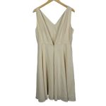 Gal Meets Glam  Kendra Cream‎ Sleeveless Fit N Flare Dress Size 8 FLAWED Photo 8