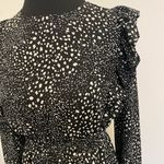 Forever 21  Ruffled Long Sleeve Dress Dotted Print NWOT Photo 2