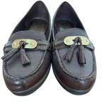 Anne Klein Flex Brown Leather Tassel Loafers - Size 8M Photo 3