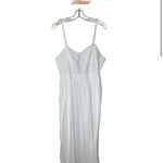 A New Day White Eyelet Midi Dress Large Photo 1