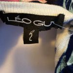 Leo Guy Navy Rose Floral Surplice Sweater Size 2 Photo 8