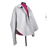 Good American Grey Cropped Sweatshirt Jacket Shacket Cotton Size 5/6 (2XL-3XL) Photo 8