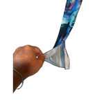 Mini Dress Sheer Bodycon Womens Size Medium Blue Floral Cocktail Lingerie NWT Photo 4