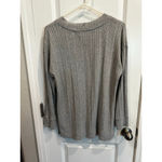 Andrew Marc Women's Gray Ribbed V-Neck Sweater S Photo 1