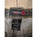 Bisou Bisou Y2K 90s 2000s  Women's Black Fishtail Embroidered Denim Skirt Size 8 Photo 3